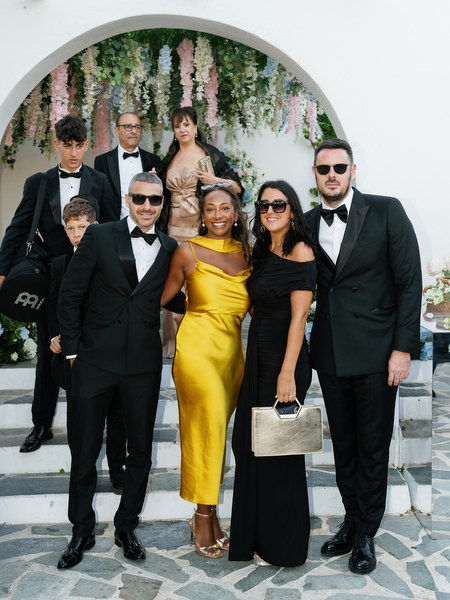 Wedding guests at Island Resort Athens Riviera ceremony