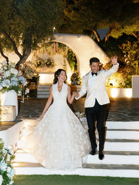 Luxury Athens Riviera wedding reception entrance at Island Resort