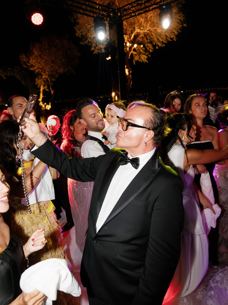 Black-tie wedding reception party in Athens Greece