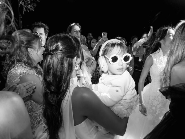 Emotional family moment during Athens Riviera wedding celebration