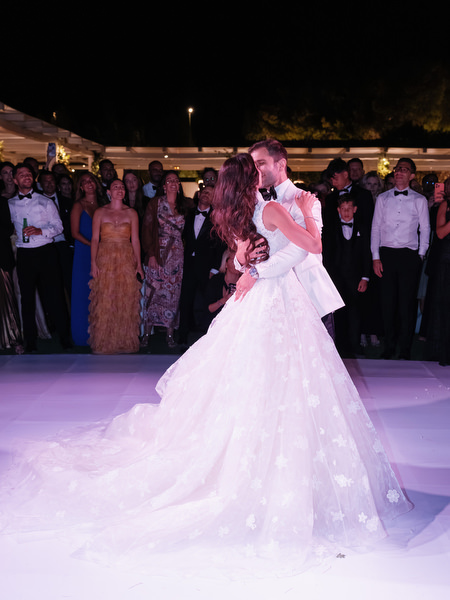 Black-tie first dance at The Residence at Island Athens