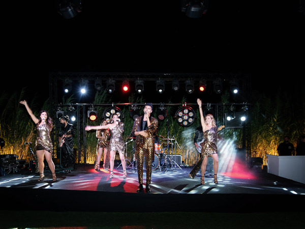 Live wedding band at Island Resort Athens Riviera reception