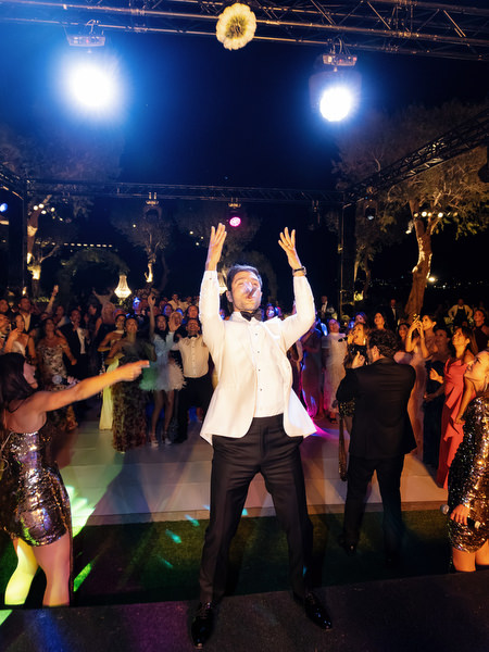 Luxury Athens Riviera wedding party climax