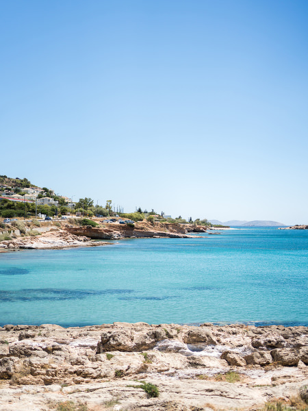 Turquoise waters along Athens Riviera during Indian destination wedding weekend