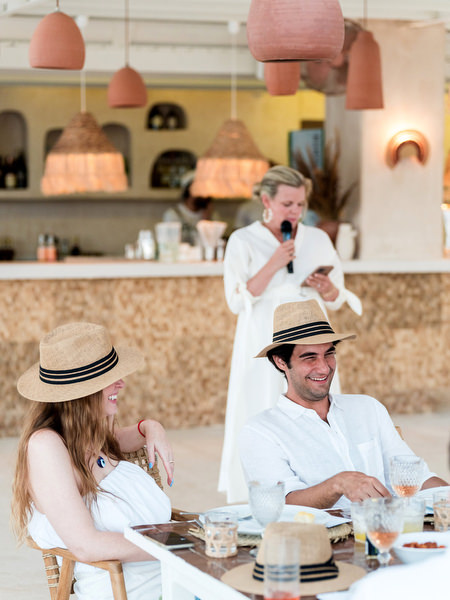 Guests enjoying dinner at Monastiri Beach Bar Restaurant