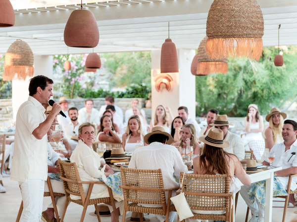 Wedding dinner atmosphere at Monastiri Beach Bar Restaurant