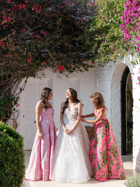 Bride preparing for ceremony at luxury Athens Riviera wedding.
