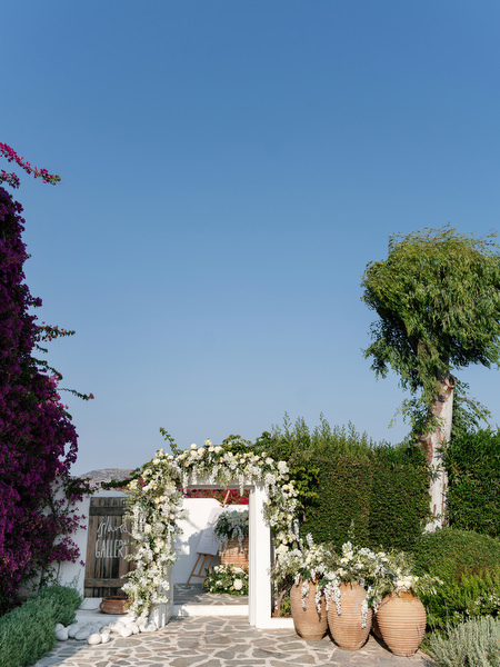 Ceremony entrance at The Gallery Island Resort Athens Riviera.