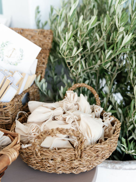 Wedding welcome gifts at Island Resort Athens Riviera.