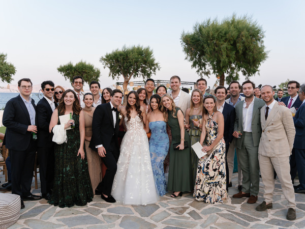 Group photo at Island Resort Athens Riviera reception.