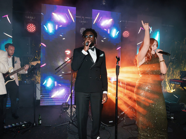 Live band at luxury wedding reception Island Resort Athens Riviera.