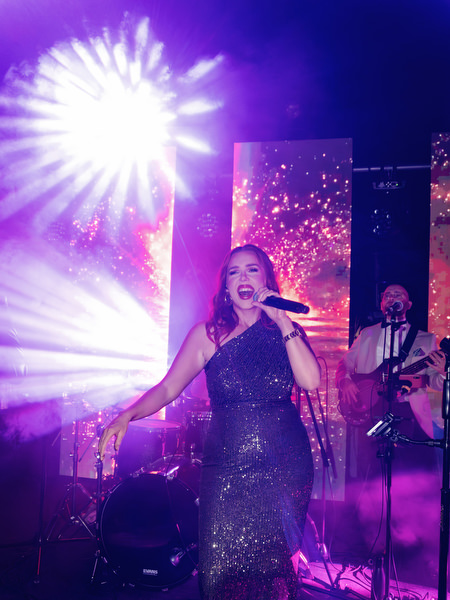 Wedding singer performing at Island Resort Athens Riviera.