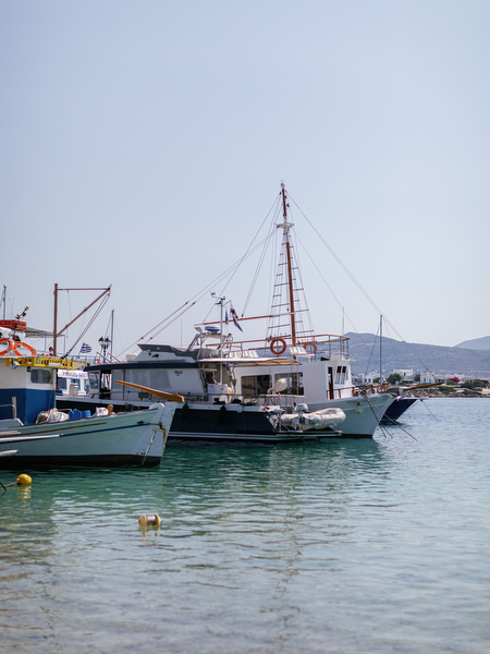 Wooden sailboat used for Antiparos pre-wedding boat cruise celebration