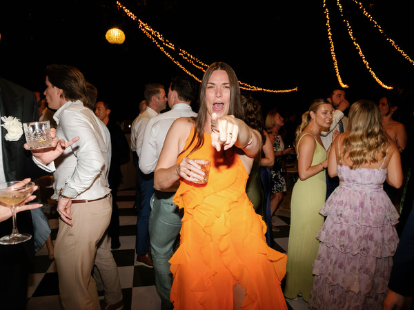 Guests celebrating together during the late-night dance floor party